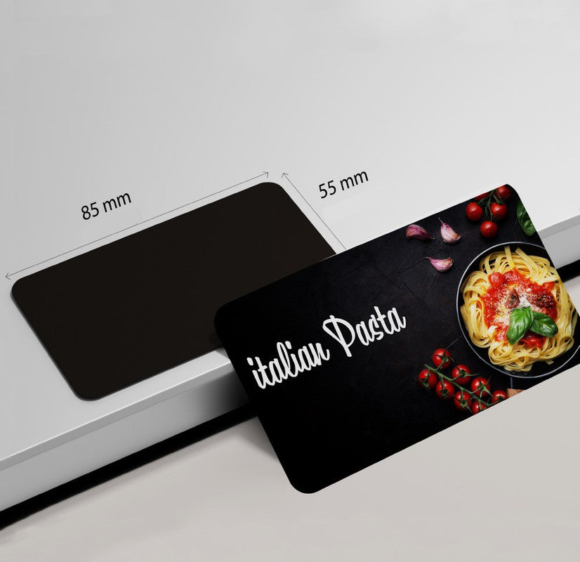 dhcrafts Rectangular Rubber Fridge Magnet Multicolor Food Italian Pasta D3 Rectangular Design Pack of 1 (8.6cm x 5.4cm)